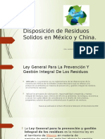 Disposición de Residuos Solidos en México y China