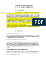 Ensayo Los Accidentes de Transito Como Problema en El Cercado de Tacna PDF