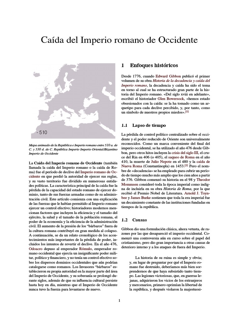 Caída Del Imperio Romano de Occidente | PDF | imperio Romano | Personas