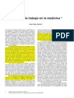 La categoría trabajo en la medicina y su relación con la salud