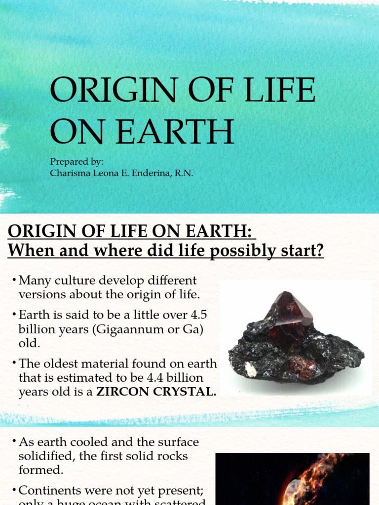 Origin and Evolution of Life on Earth | PDF | Cell (Biology) | Organisms