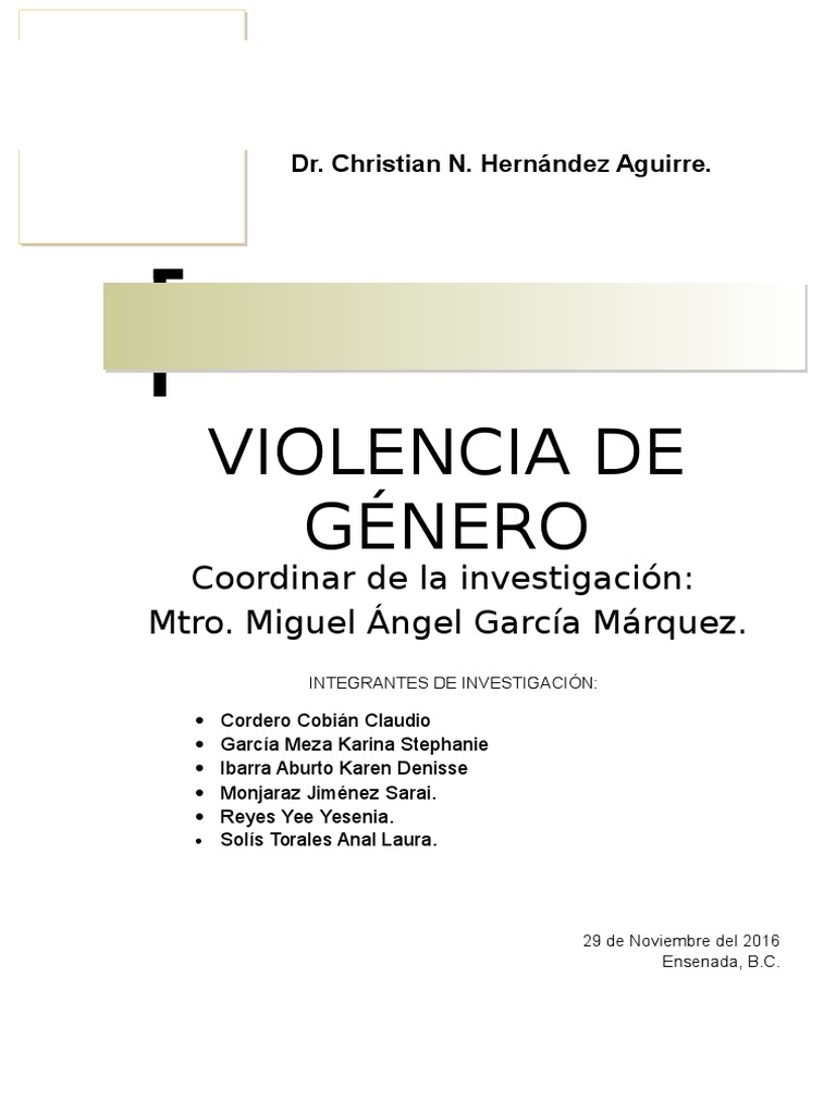 Análisis del Feminicidio en México | PDF | La violencia contra las ...