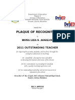 Certificate Outstanding Teacher