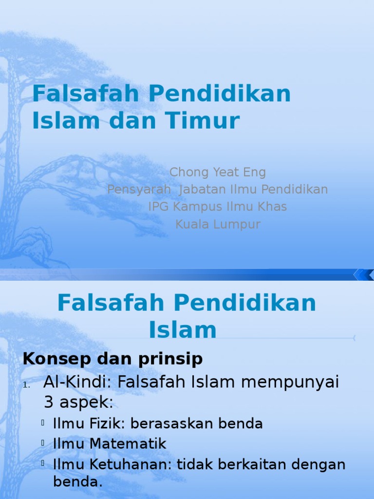 3 Falsafah Pendidikan Islam Dan Timur