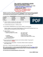 Notification BMHRC Consultant Medical Posts