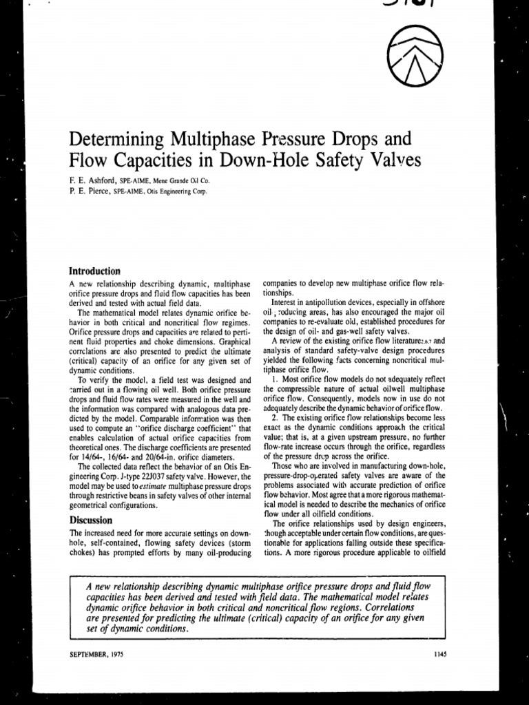 5161-PA Determining Multiphase Pressure Drops and Flow Capa PDF | PDF ...