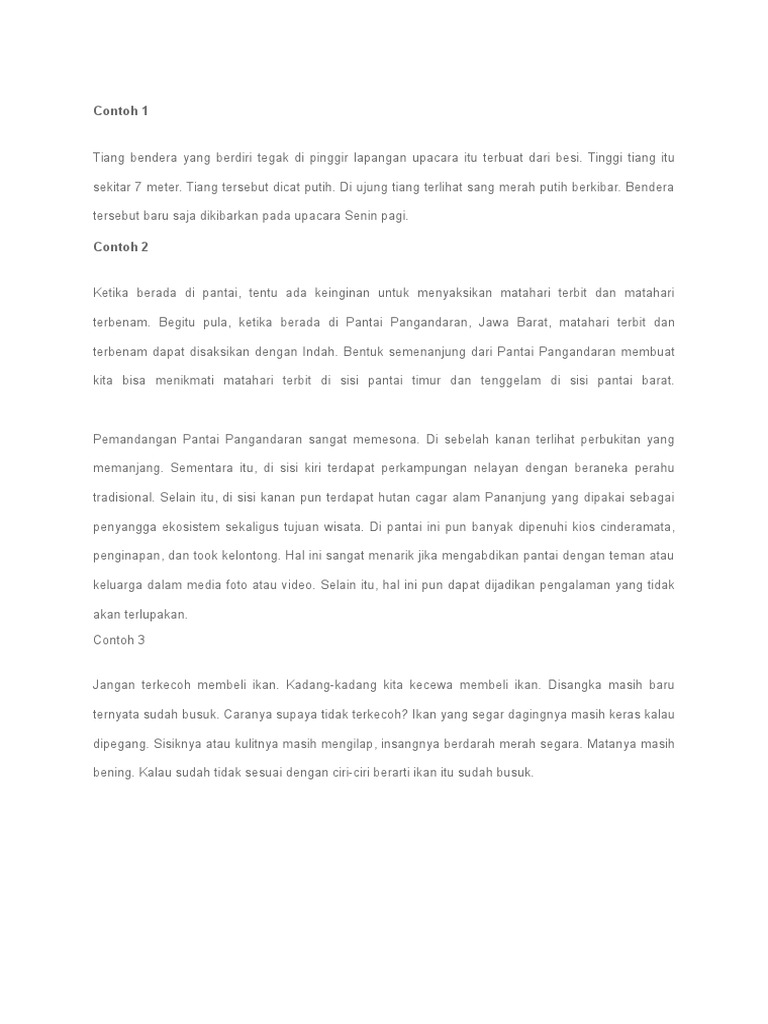 Contoh Teks Deskripsi Pdf