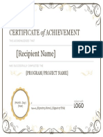 Certificate of Achievement