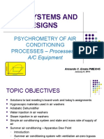 Hvac Systems and Designs: Psychrometry of Air Conditioning PROCESSES - Processes in