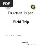 Reaction Paper Field Trip