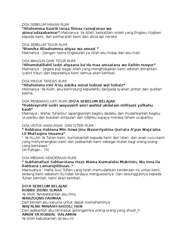 Doa Doa Harian