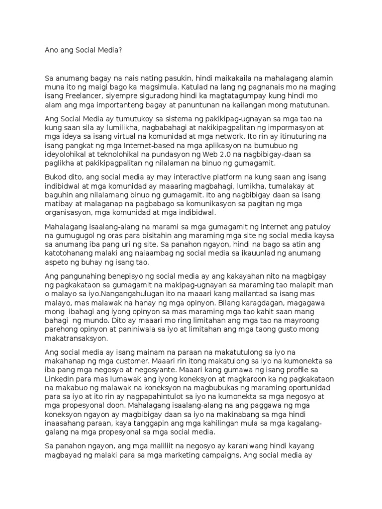 Ano Ang Social Media PDF