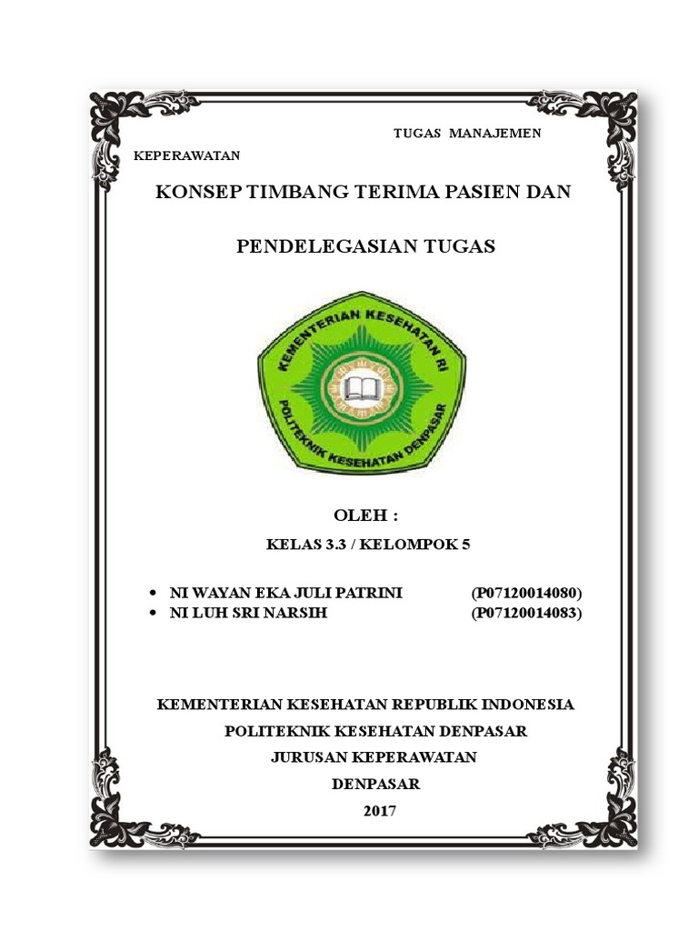 Konsep Timbang Terima Pasien