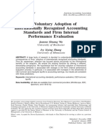 The Voluntary Adoption of Internationally Recognized Accounting Standards and Firm Internal Performance Evaluation