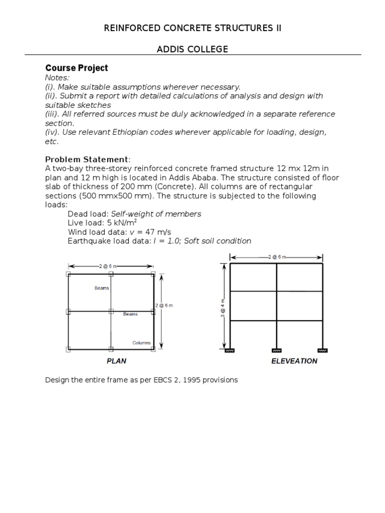 Reinforced Concrete Design Project Report | PDF | Computers
