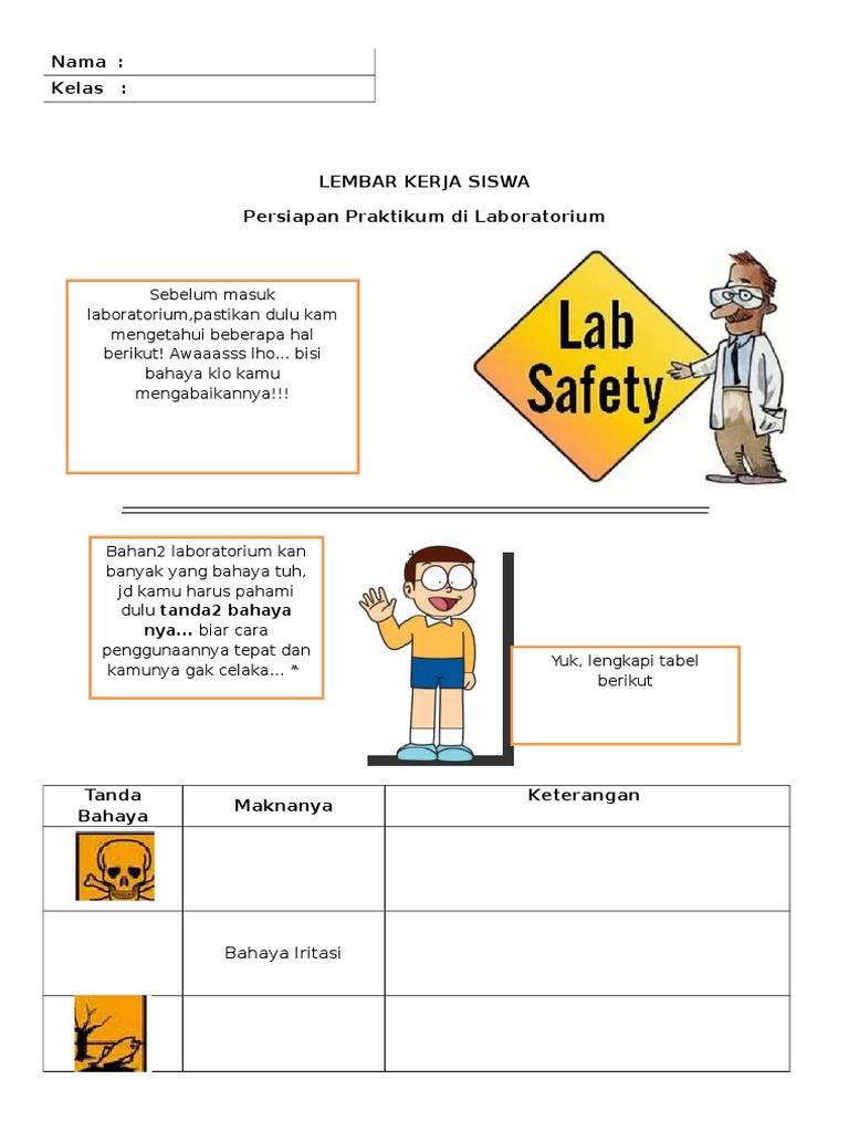 1 Lks Keselamatan Laboratorium