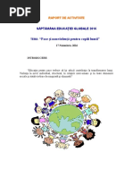 Raport Activitate-Saptamana Educatiei Globale, 2016