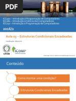 Aula03 - Estrutura Condicional Encadeada