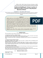 Analysis of G+7 Multistoried Building for Various Locations of Shear Wall Considering the Effect of Torsion Using Response Spectrum Method