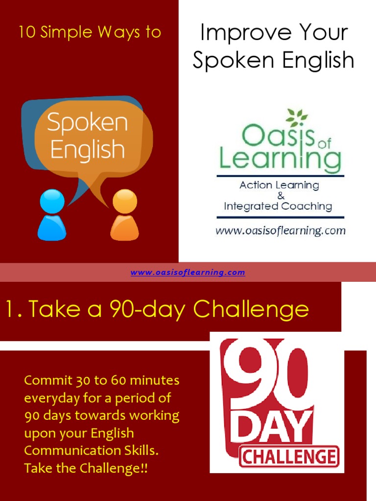 10 Simple Ways To Improve Spoken English Pdf Pdf English Language