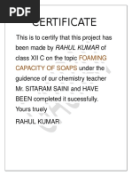 Download Foaming Capacity of Soaps  investigatory projects chemistry class 12 cbse by Gaurav Kumar SN338649206 doc pdf