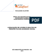 A Educação de Jovens e Adultos Na Perspectiva de Ascensão Social