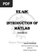 Traic Introduction of Matlab: (Basics)