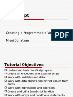 Javascript: Creating A Programmable Web Page Misoi Jonathan