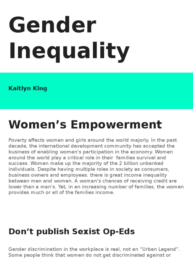 multi-genre project - powerpoint | Gender Inequality | Sexism