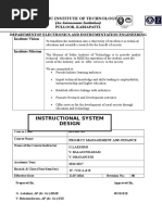 Instructional System Design-PRJT MGT