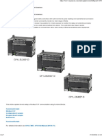 Functional Details Modbus TCP Configuration Example Program Flow Example References Functional Details CP1L-EM/EL CPU Unit Manual (W516-E1)