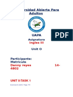 UAPA Ingles III Unit O Students Names and Exercises