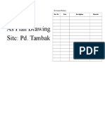 As Plan Drawing Site: Pd. Tambak: Revision History