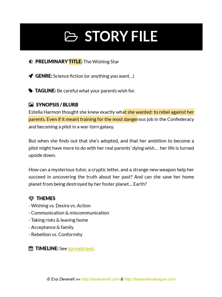 1. Free Novel Outline