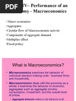 UNIT IV - Performance of An Economy - Macroeconomics