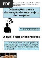 Orientacoes Para Um Anteprojeto de Pesquisa