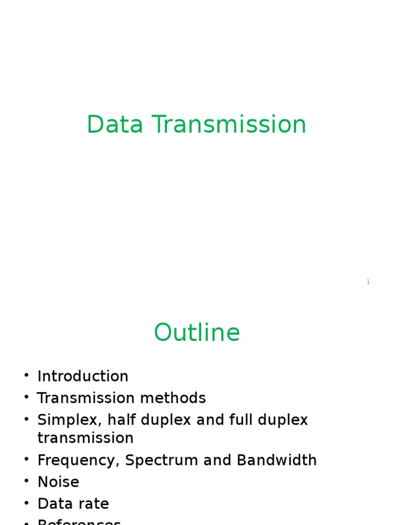 Data Transmission Methods Overview | PDF | Transmission Medium ...