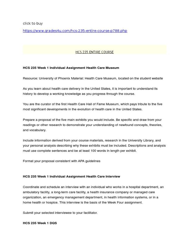 Health history interview assignment