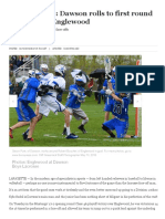 Boys Lacrosse - Dawson Rolls To First Round Victory Over Englewood - Bocopreps Com Boulder County High School Sports