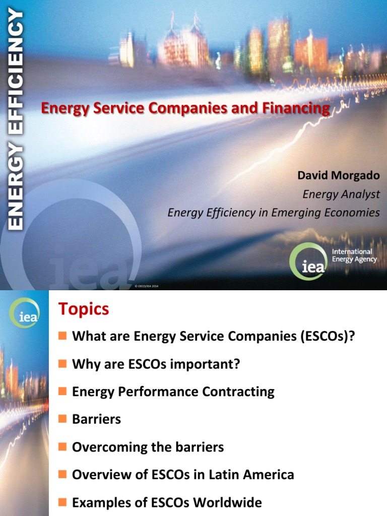 8A Energy Service Companies and Financing International Energy Agency