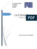 Análisis Crítico Sobre La Corrosión