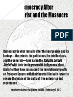 Democracy After the Eucharist and the Massacre