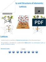 CRYSTALLOGRAPHY AND STRUCTURE OF ELEMENTS: LATTICES