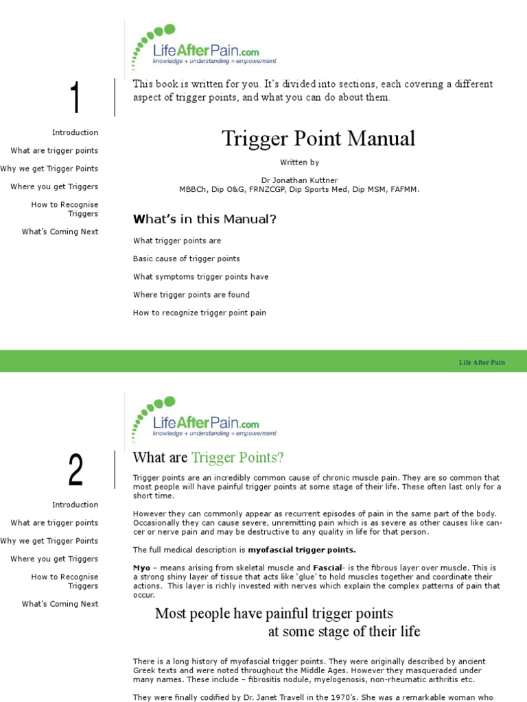 Understanding Trigger Points and Pain | PDF | Myofascial Trigger Point ...