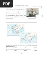FICHA de HISTÓRIA - 5.º Ano - o Império Português No Séc. XVI