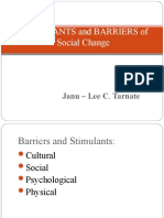 Barrier and Stimulants of Social Change