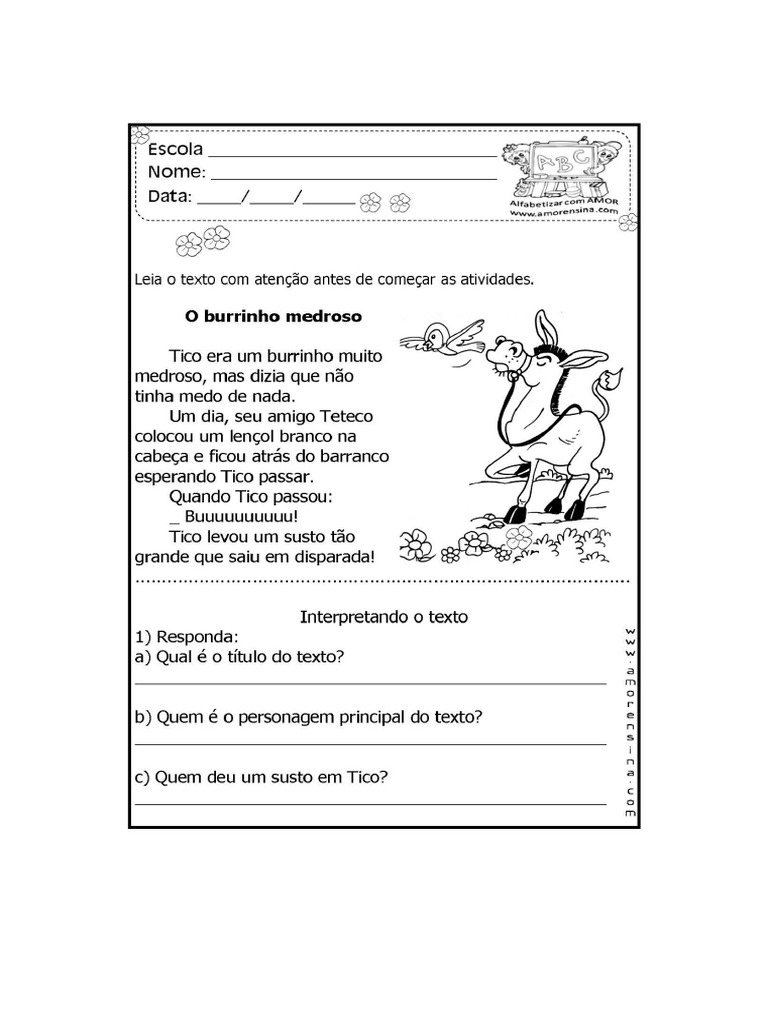 O Burrinho Medroso | PDF