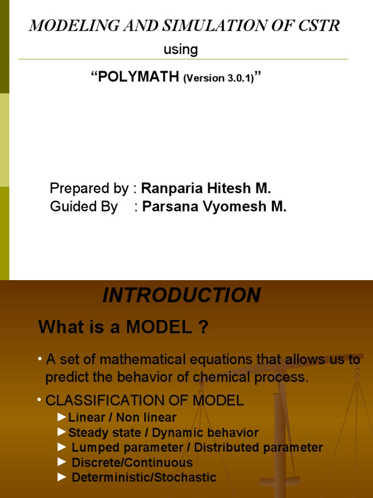 Modeling And Simulation Of Cstr Pdf Chemical Reactor Fluid Dynamics