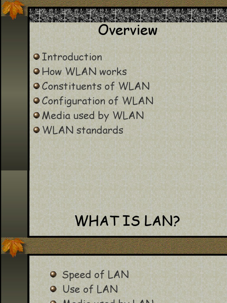 WLAN Overview: Standards and Configuration | PDF
