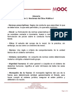 Glosario Clase 1 - Nociones de Ética Pública I PDF